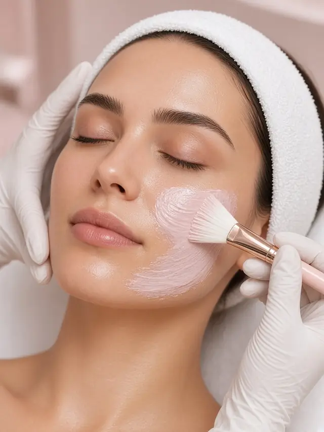 A gentle facial-care moment